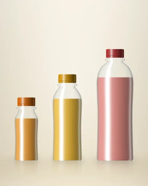 Juice bottle range 200 ml to 1 litre