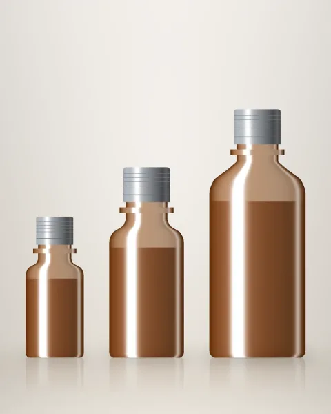 Amber bottle range 50 ml to 200 ml